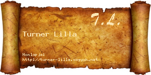 Turner Lilla névjegykártya